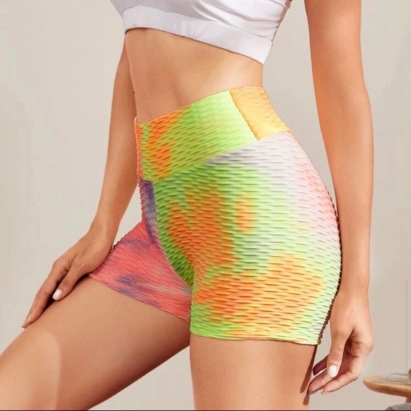 NWT Tie dye runched high waisted spandex - Picture 6 of 8